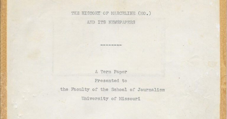 The History of Marceline and its Newspapers - 00 Cover | Marceline Historical Society