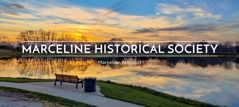 Santa Fe Country Club Lake at sunset with bench | Marceline Historical Society
